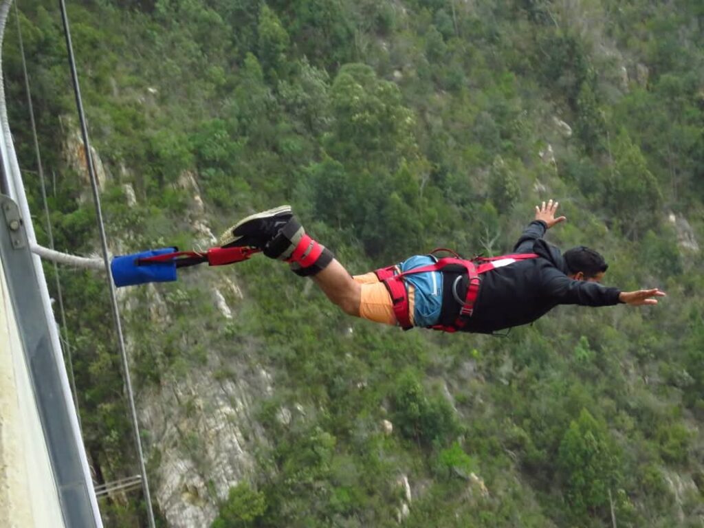Bungee Jumping from the Bloukrans Bridge on the Garden Route, South Africa